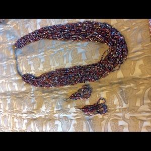 Southwestern beaded necklace & earrings